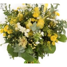 Luxury Easter bouquet yellow white with eggs larger